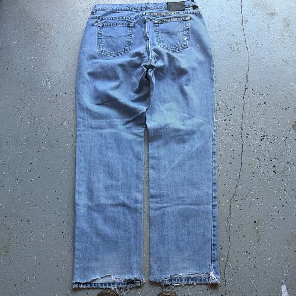 Harley-Davidson Other - Vintage Harley-Davidson Distressed Faded Blue Denim Jeans
